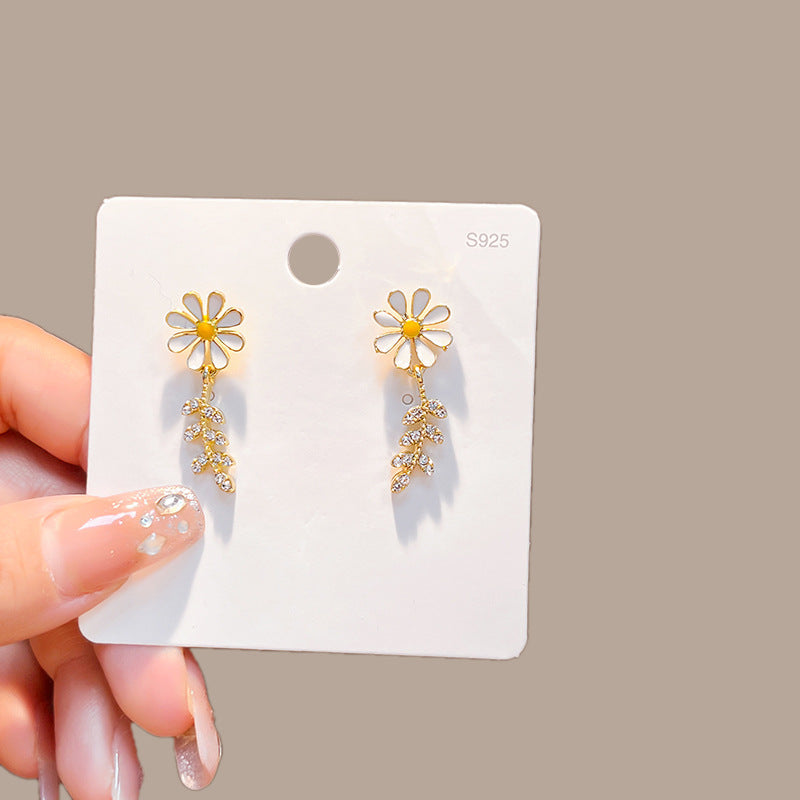 Alloy candy color flower earrings MIC-HongC004