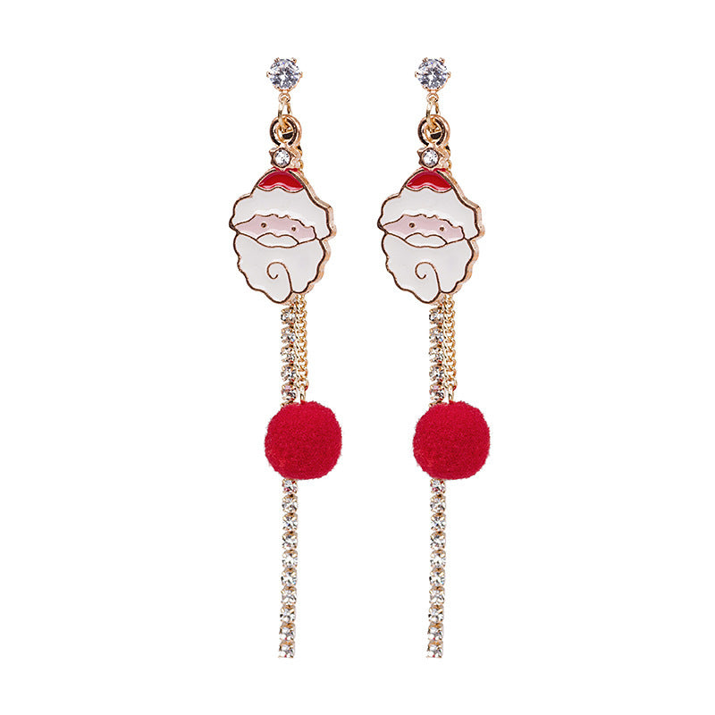 Alloy Sweet Christmas Earrings MYA-QingH013