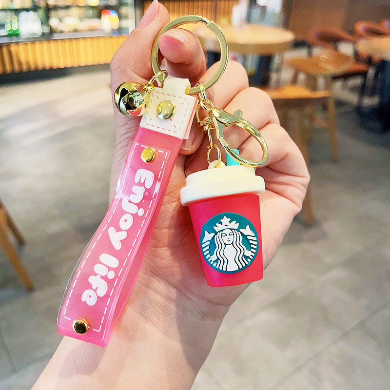 Simulated Beverage Bottle Creative Cute Keychain JWE-KC-LeZi014