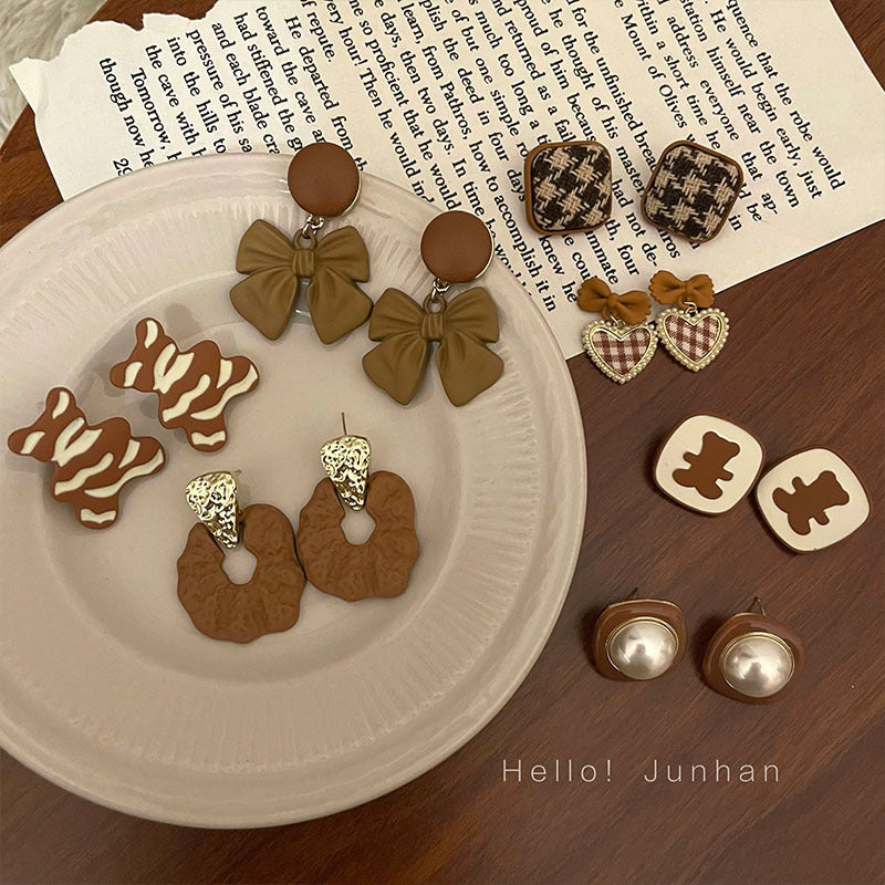 Acrylic sweet simple earrings MIC-JunH004