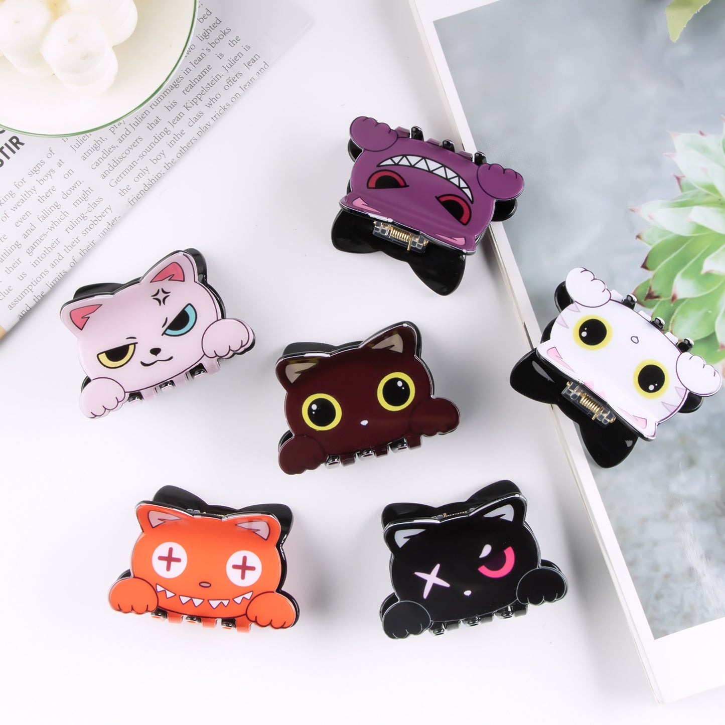 PVC cartoon cat hair clip MIC-GLS008