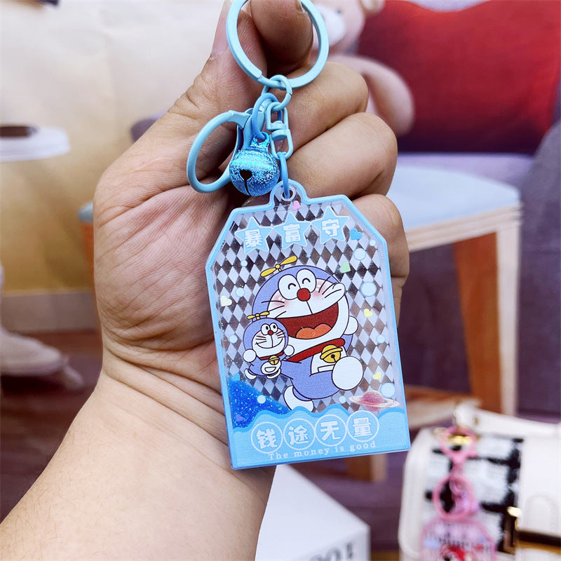 PVC cartoon floating oil keychain MYA-DMF013