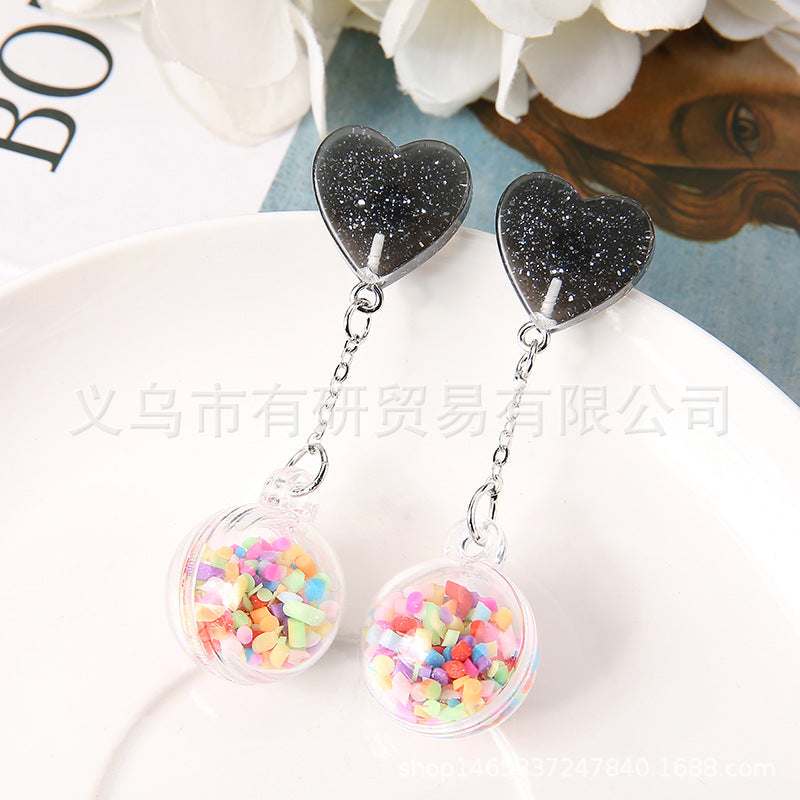 Alloy cartoon cute heart earrings (Minimo de Compra 3) MIC-YouY034