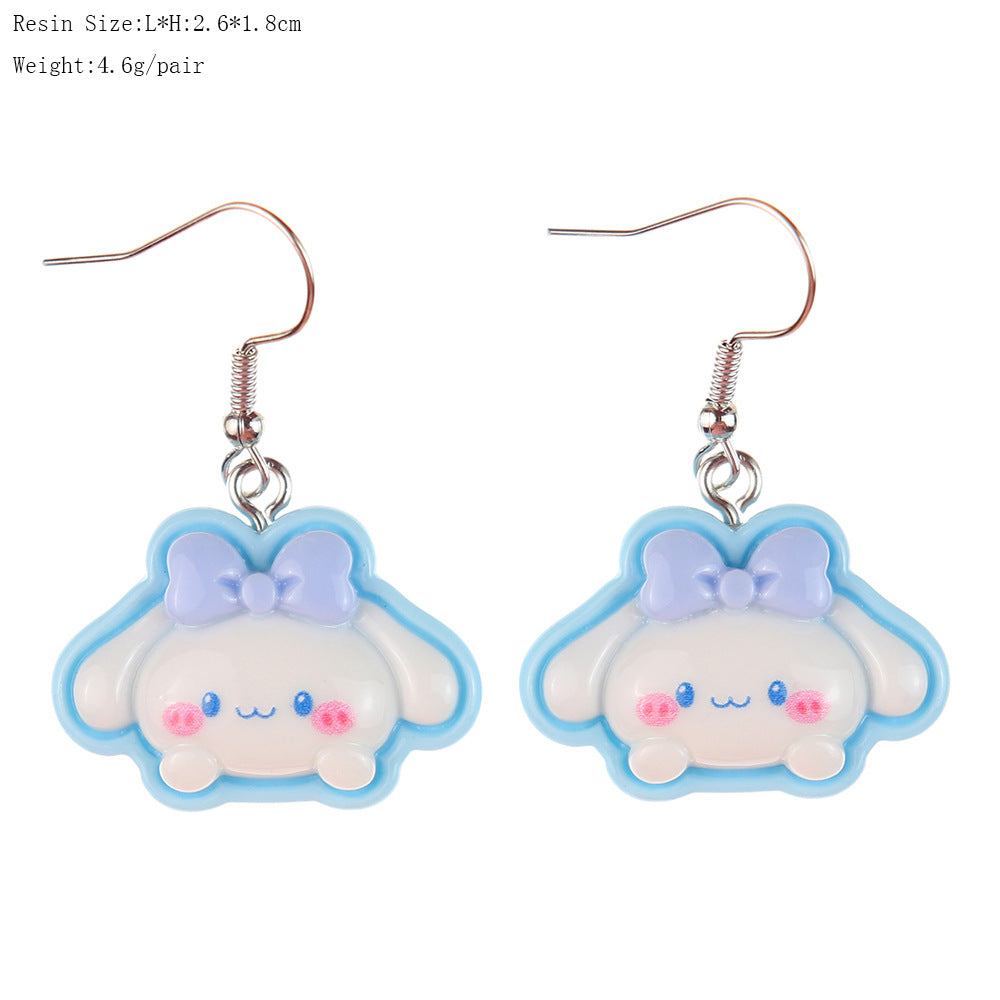 Alloy Little Rabbit Dog Earrings MYA-NiQ048