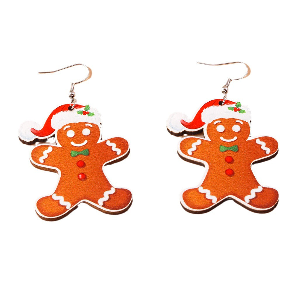 Acrylic cartoon gingerbread human earrings (Minimo de Compra 2) MYA-YueS009