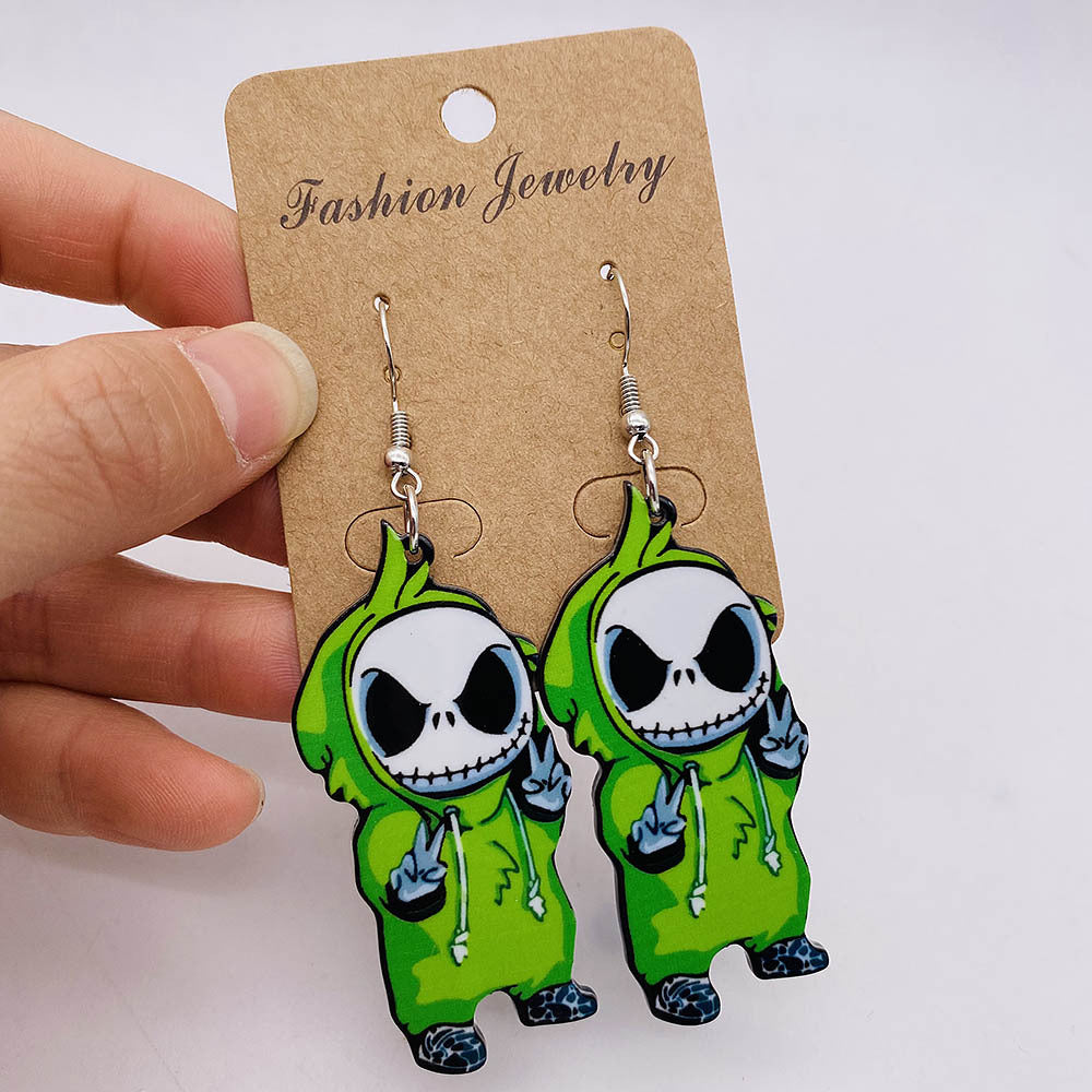 Acrylic Halloween horror movie earrings (Minimo de Compra 2) MIC-ChenY013