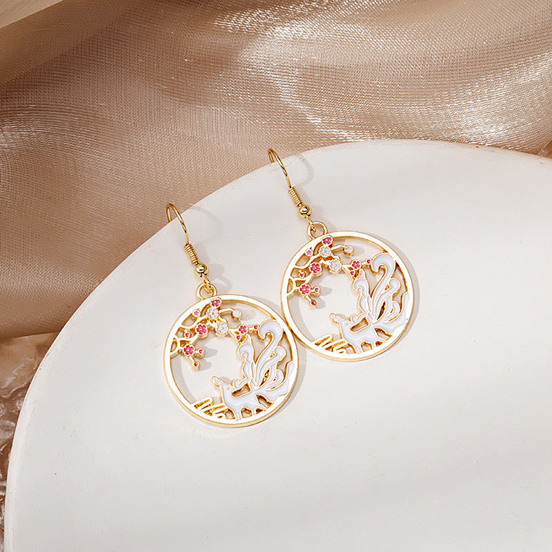 Alloy Panda Fruit Earrings MIC-MDD170