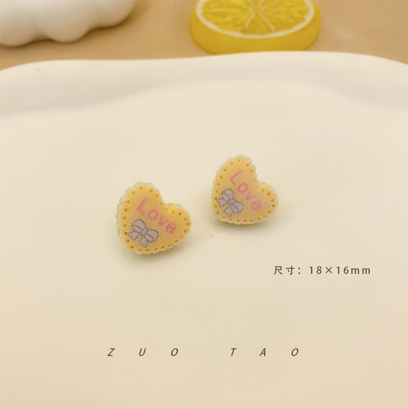 Flocking New Love Flower Earrings MIC-XingW005