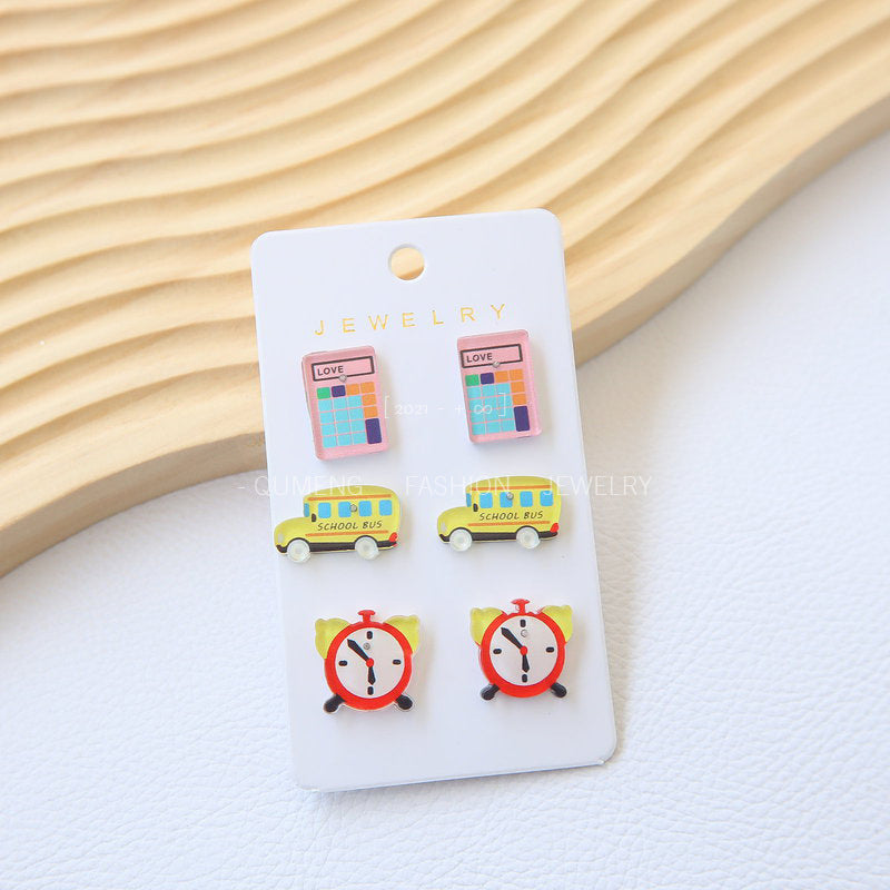 Alloy acrylic calculator car earrings MIC-OuG120