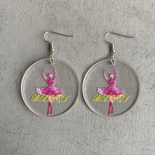 Acrylic Sports Dance Earrings (Minimo de compra 2) MIC-SiB001