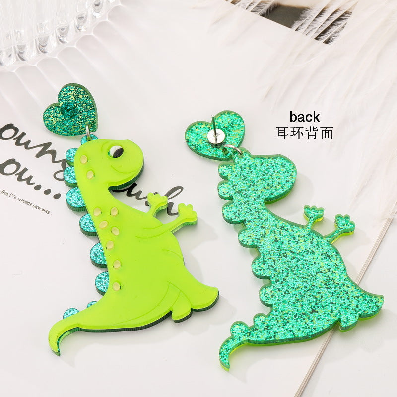 Acrylic Dinosaur Cicada Earrings MYA-XueP129