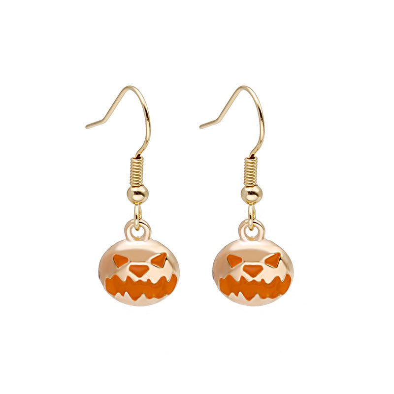 Acrylic Halloween Pumpkin Ghost Earrings MIC-MDD047