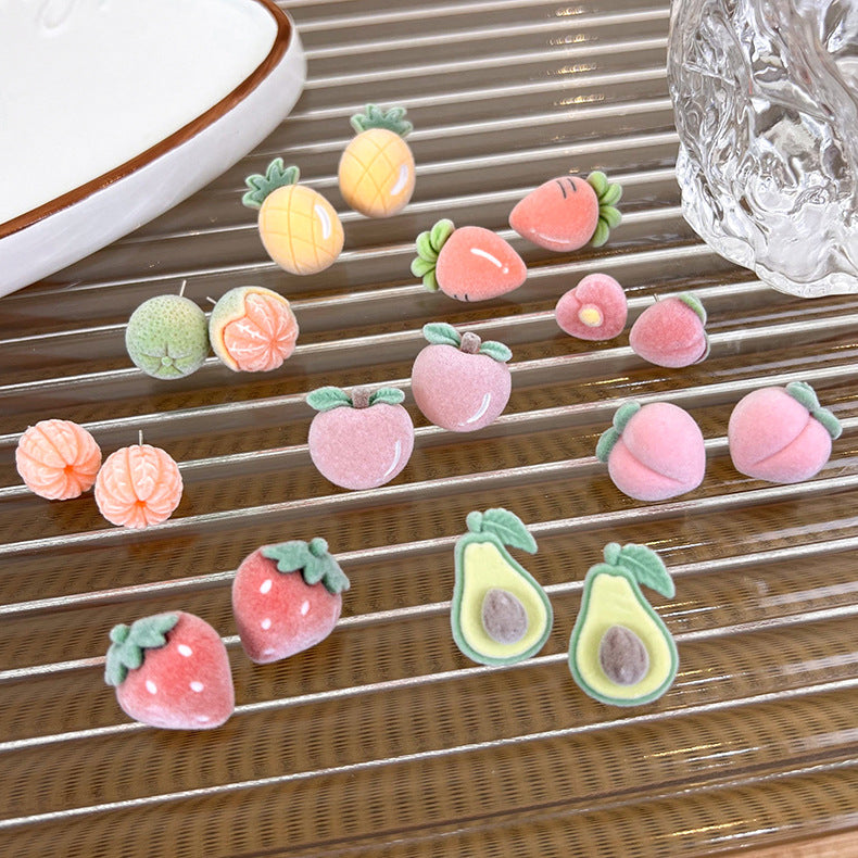 Alloy Sweet Plucked Fruit Earrings MIC-MiS021