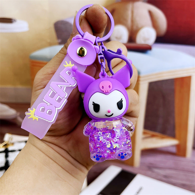 PVC cartoon wind chime oil in keychain MIC-DMF003