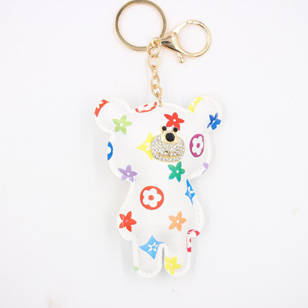 PU Leather Cartoon Bear Keychain MIC-Zuge047