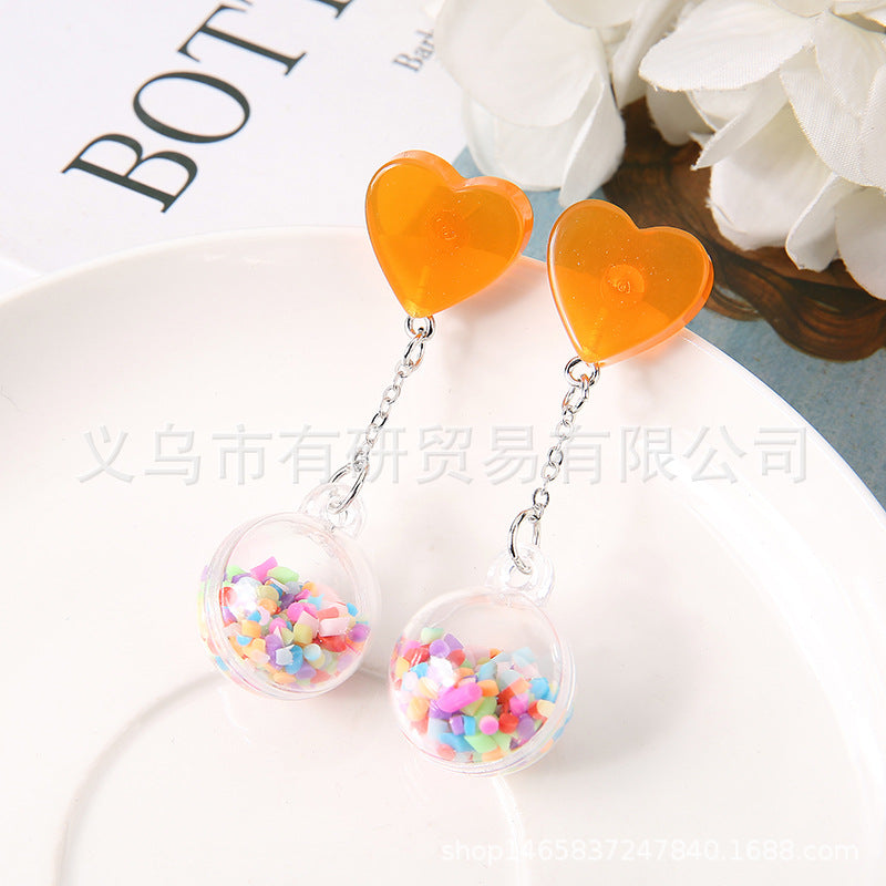 Alloy cartoon cute heart earrings (Minimo de Compra 3) MIC-YouY034