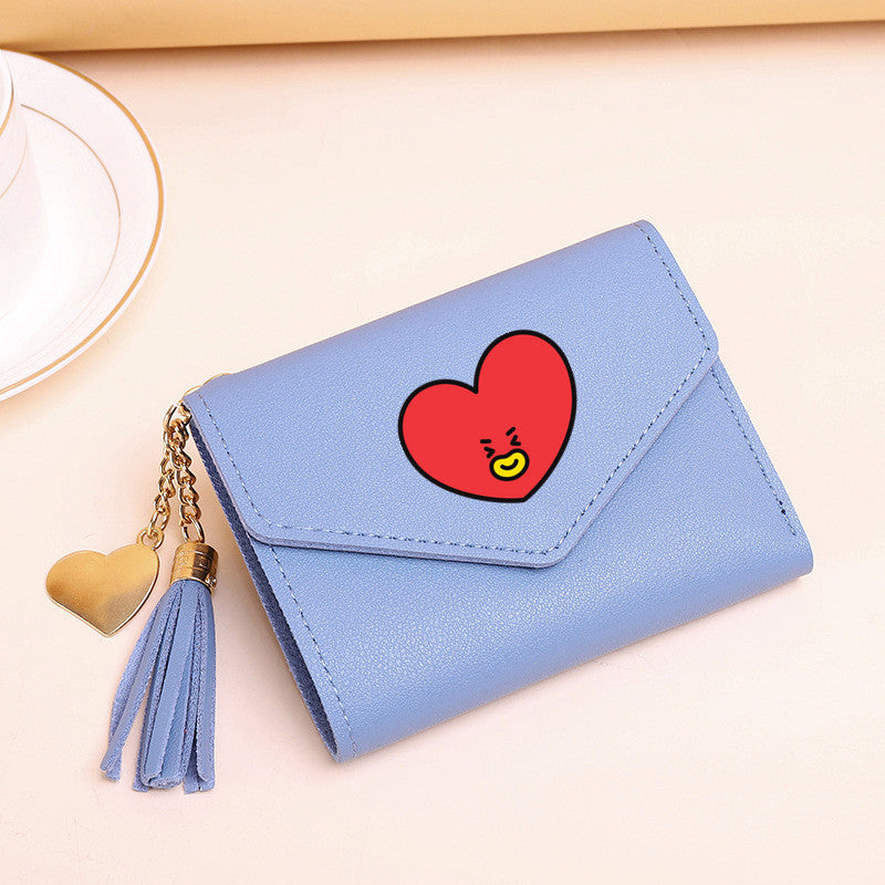 PU card bag tassel short wallet MIC-XingY015