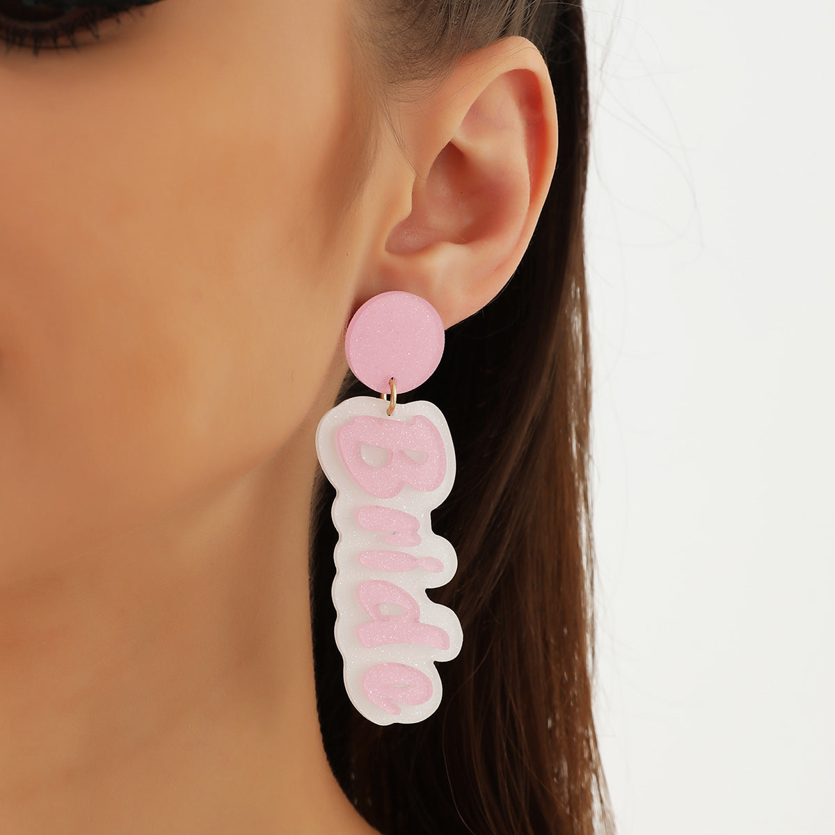 Acrylic cute letter earrings (Minimo de Compra 5) MIC-DaiW021