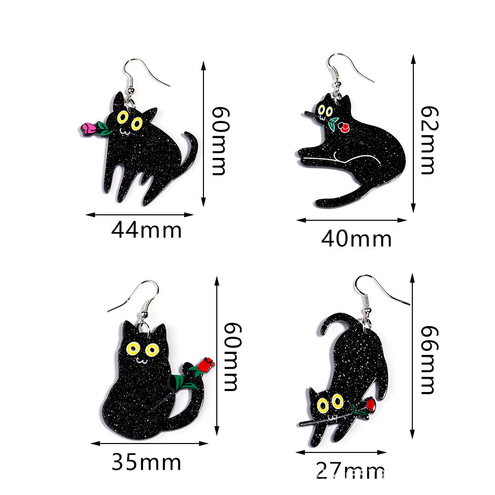 Acrylic cartoon cute rose earrings (Minimo de Compra 2) MIC-ZiT004