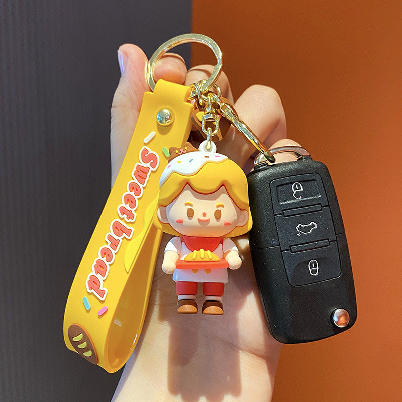 PVC dessert couple Keychain Minimo de compra 2 MIC-LingY001