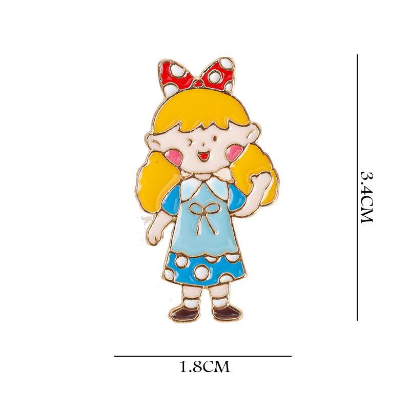 Alloy cute cartoon anime brooch MIC-QiSen006