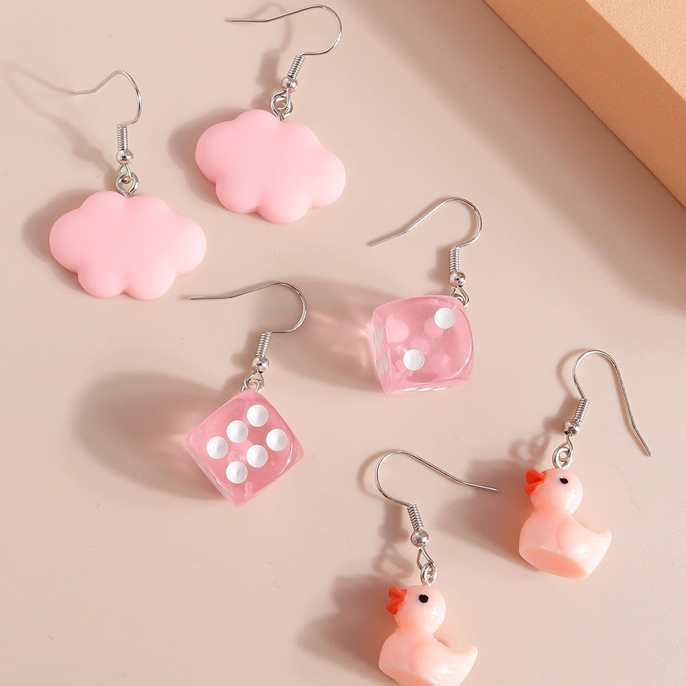 Alloy Pink Cloud Earrings (Minimo de Compra 2) MIC-YingM008