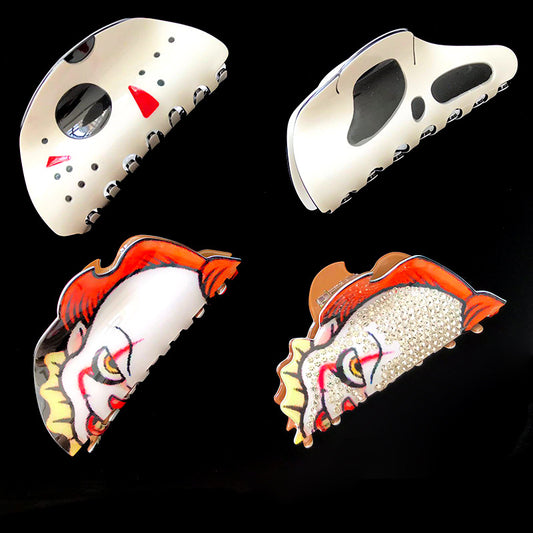 Plastic Halloween Ghost Mask Hair Clip (Minimo de Compra 10) MIC-HangX005