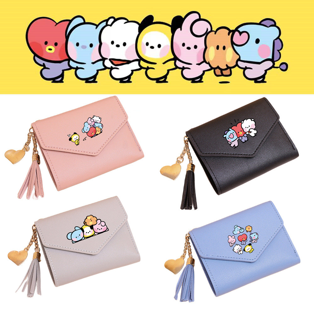 PU card bag tassel short wallet MIC-XingY017