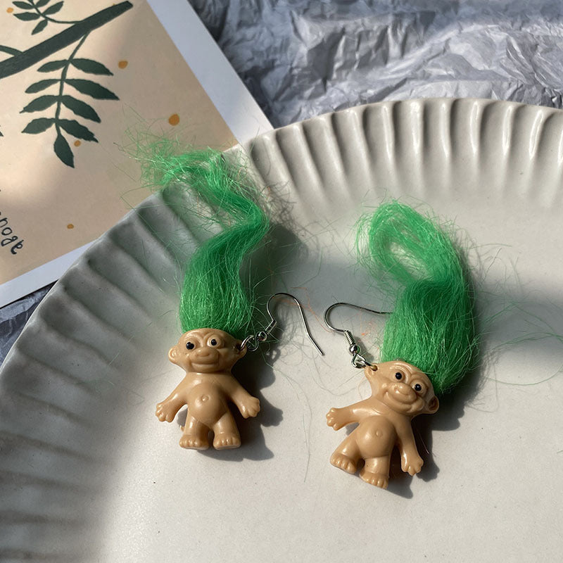 Troll hairy earrings MYA-RS-ZhiY 001