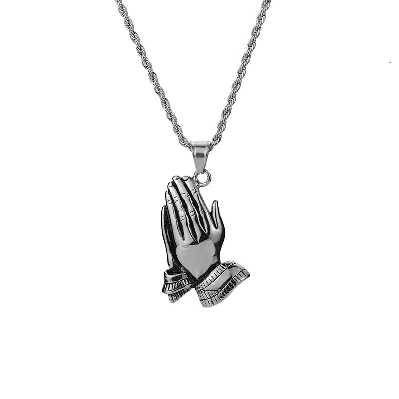 Necklaces Stainless Steel Praying Hands Xuanh003