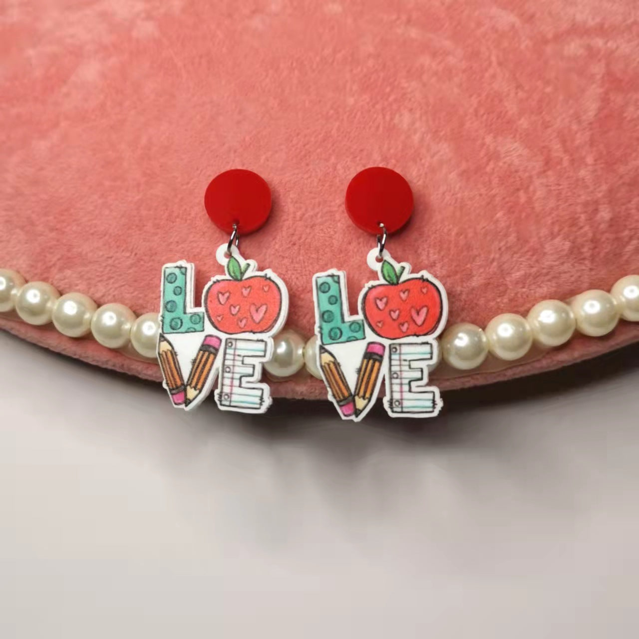 Acrylic Teachers'Day Girls' Earrings MIC-JiuT007