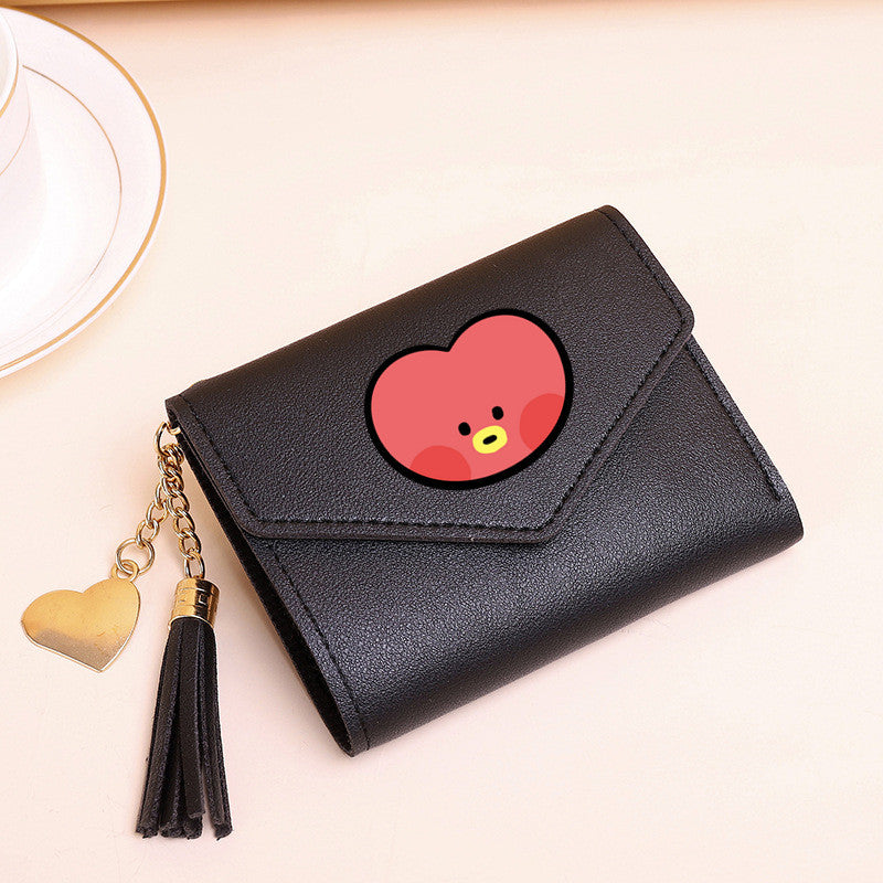 PU card bag tassel short wallet MIC-XingY016