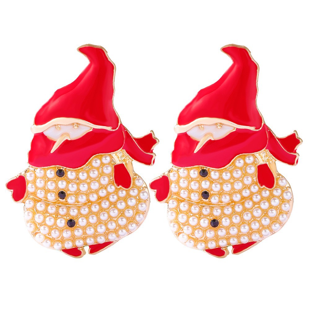 Alloy Christmas Tree Bell Earrings (Minimo de Compra 2) MIC-DWKM006