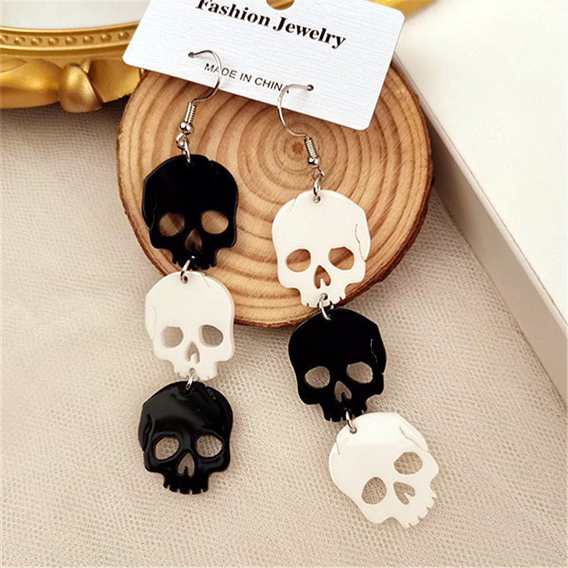 Acrylic Pumpkin Ghost Earrings MIC-ChouD024