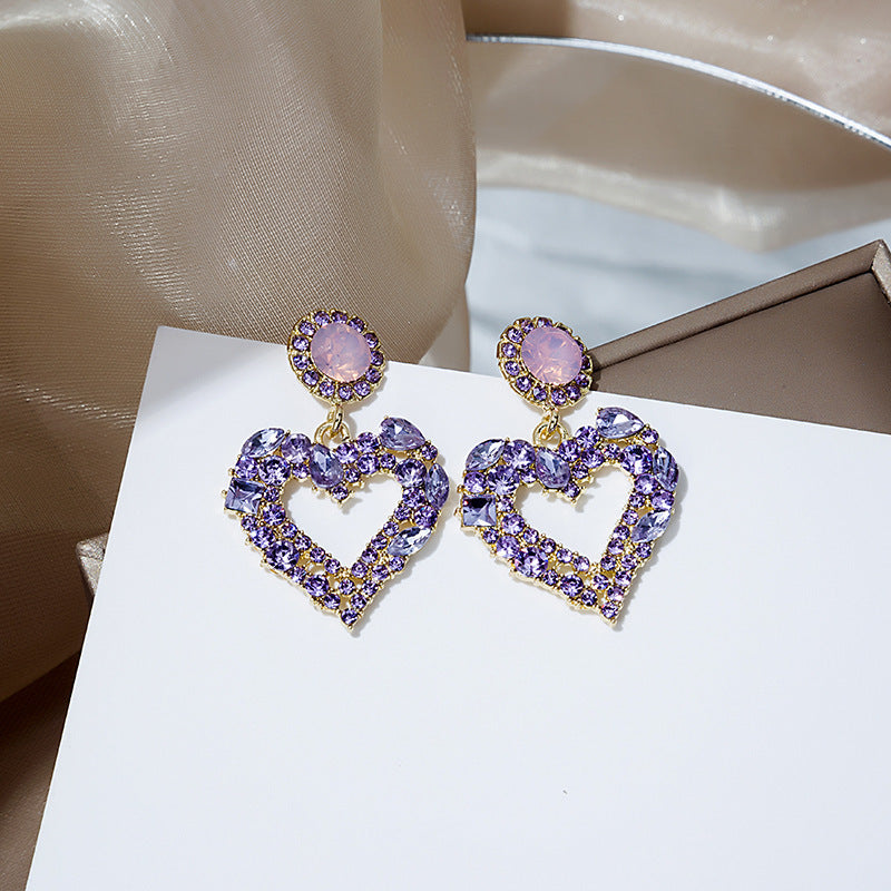 Alloy Flower Butterfly Crystal Earrings MIC-MDD109