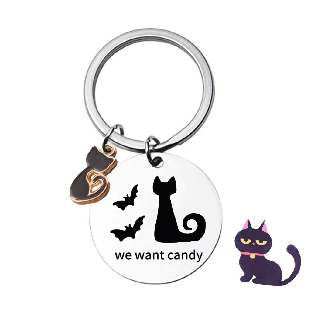 Stainless steel Halloween series keychain MYA-XinJ006