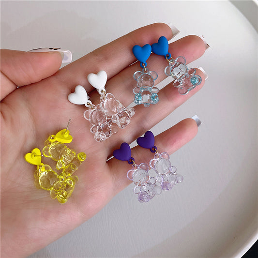 Alloy Sweet Bear Earrings MIC-AXing008