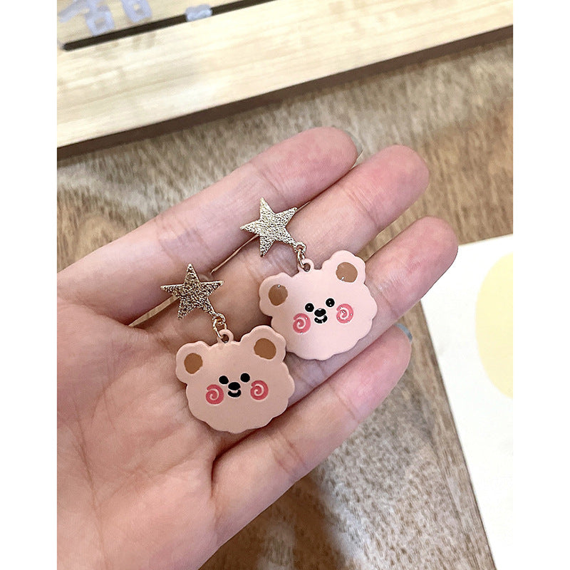 Alloy cartoon bear earrings (Minimo de Compra 2) MYA-SBL003