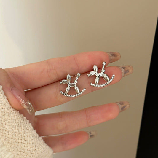 Alloy balloon dog earrings MIC-PuY002