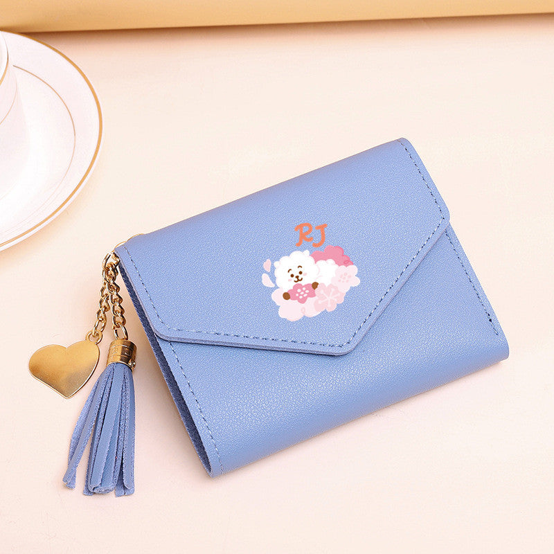 PU card bag tassel short wallet MIC-XingY012