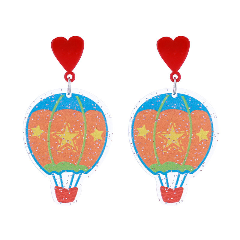 Alloy acrylic cute circus earrings MIC-ChouT052