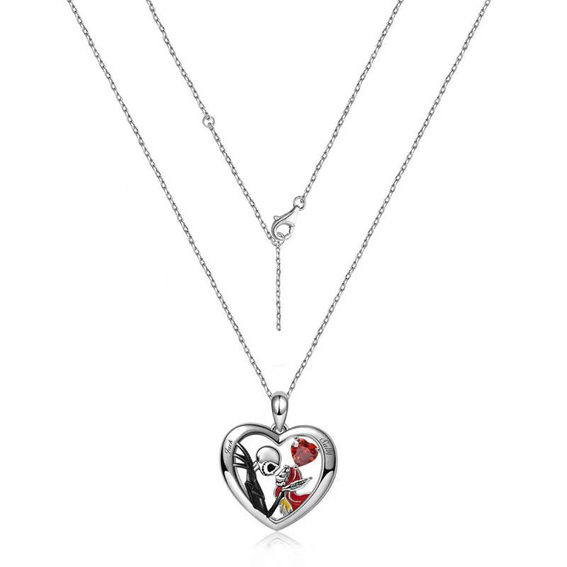 Alloy Heart Skeleton Necklace (Minimo de Compra 2) MIC-FanK005