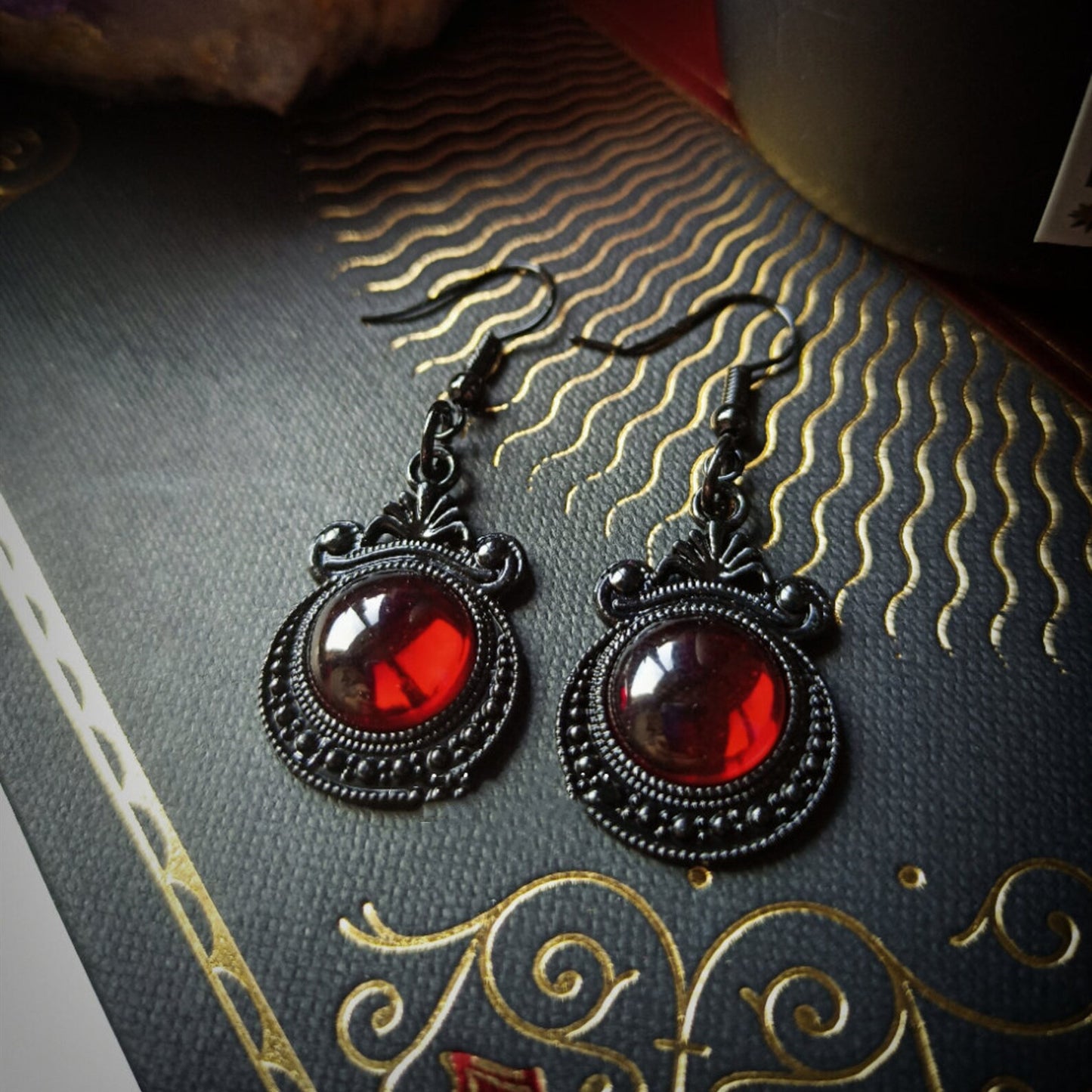 Alloy Witch Mirror Earrings MIC-AnM005