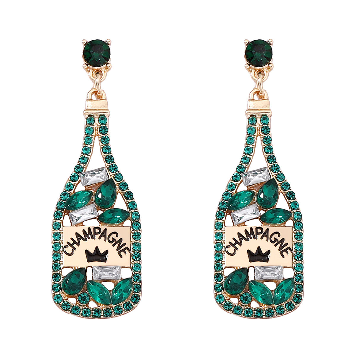 Alloy Letter Wine Bottle Earrings MIC-YueL017