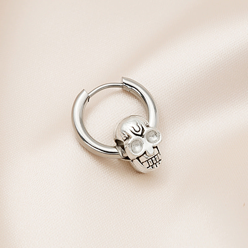 Earrings Stainless Steel Skull Ear Buckles MDD053