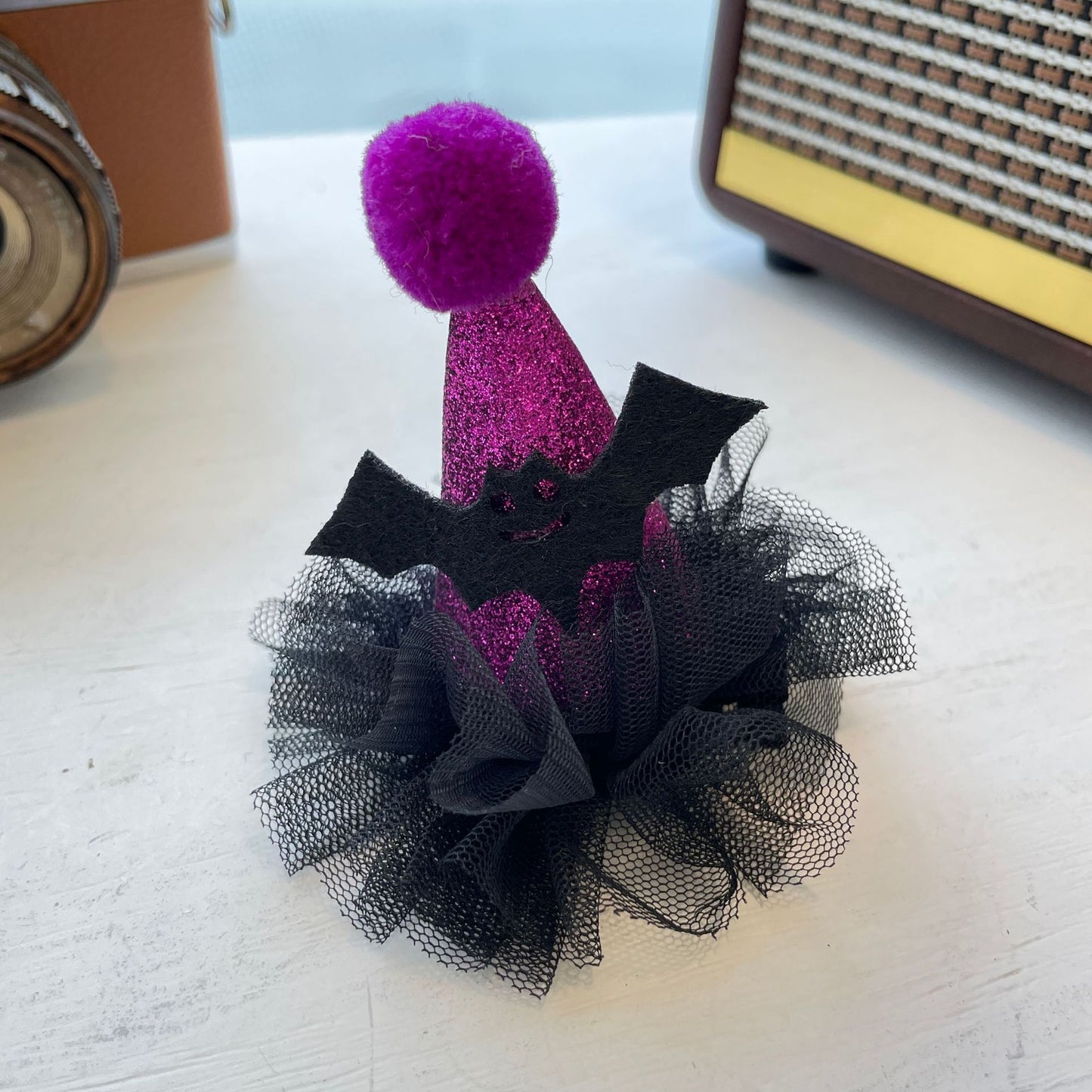 Plastic Pumpkin Bat Hair Clip (Minimo de Compra 2) MIC-AZX013