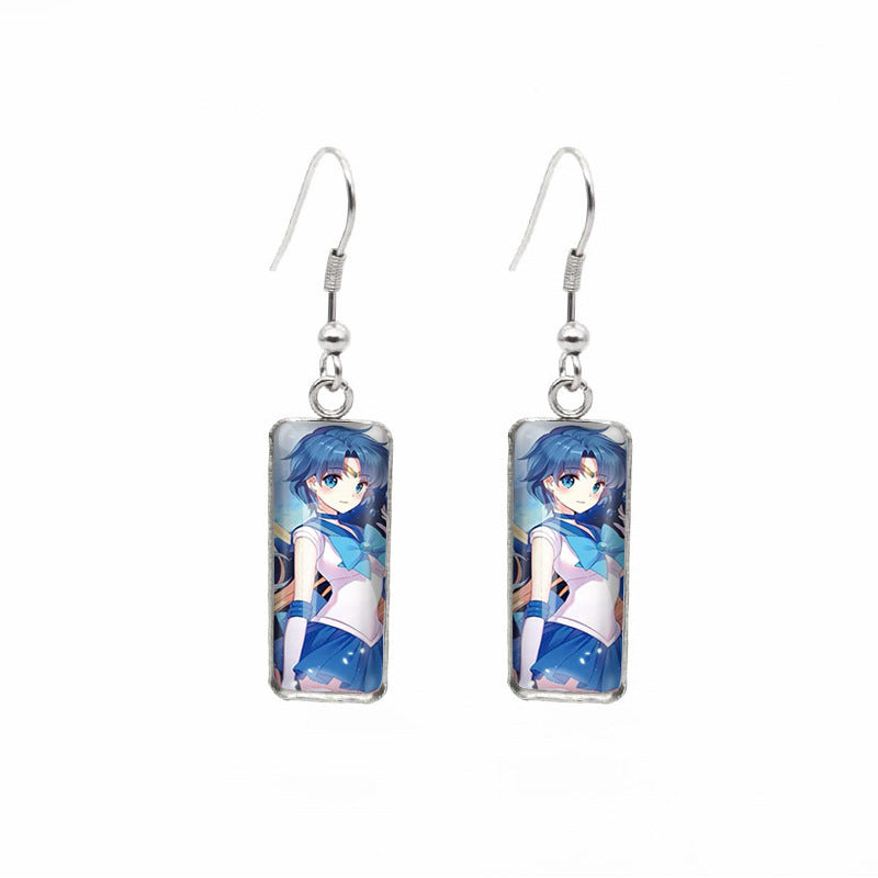 Alloy cartoon beautiful girl warrior earrings (Minimo de compra 5) MYA-XiangL091