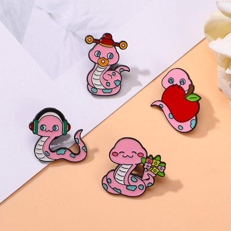 Alloy cute animal pink brooch (Minimo de Compra 5) MIC-YiN026