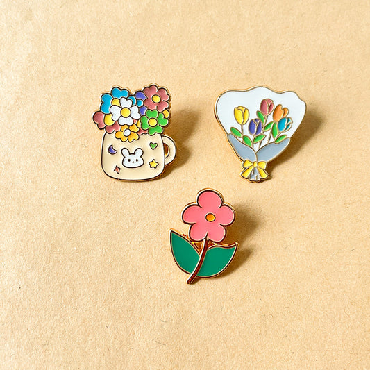 Alloy Fresh Holding Flower brooch (Minimo de compra 6) MIC-ShengM014