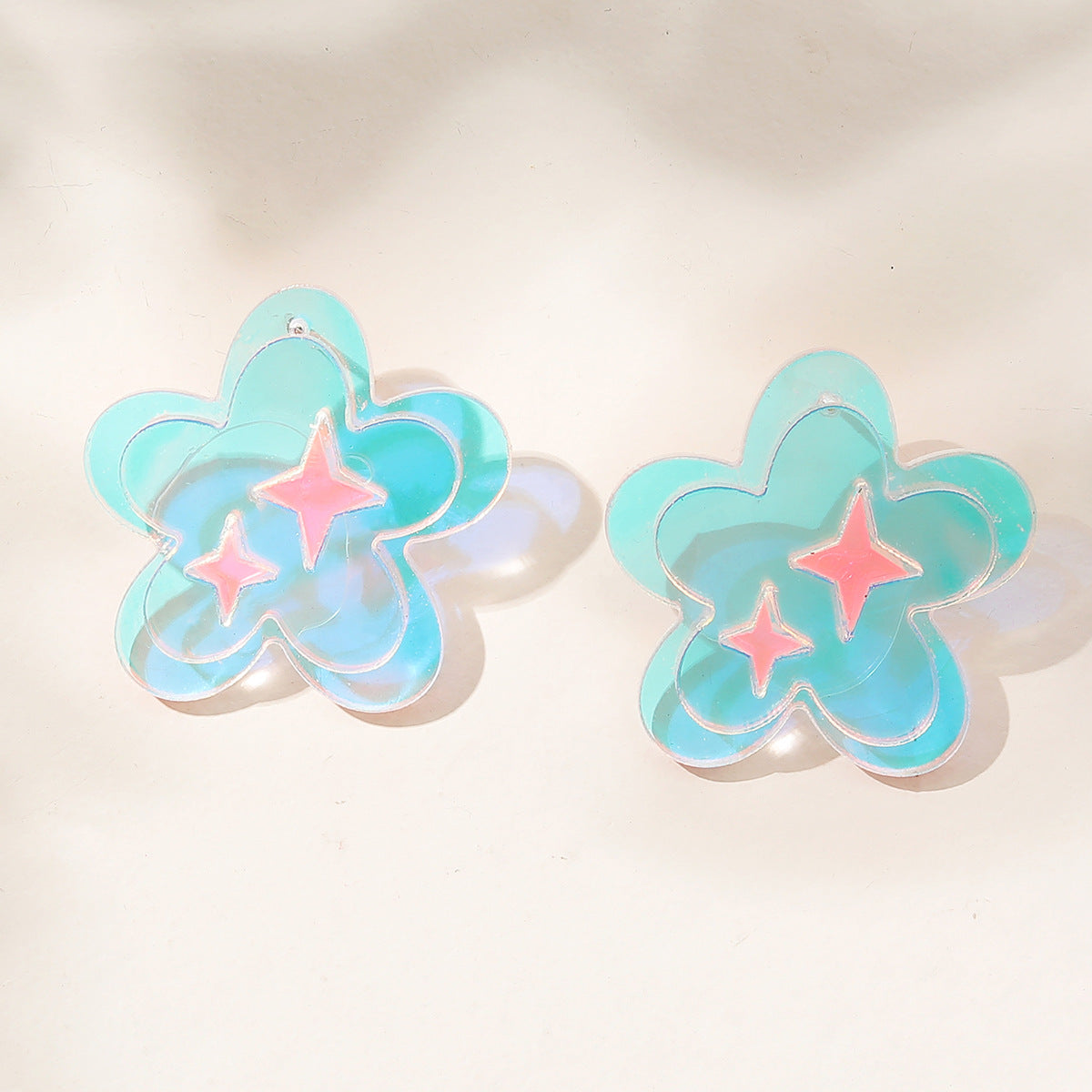 Acrylic Flower Exaggerated Earrings (Minimo de Compra 5) MIC-DaiW004